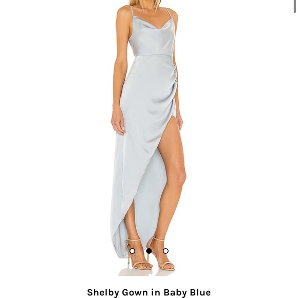 Formal Dusty Blue Dress - Picture 3 of 5